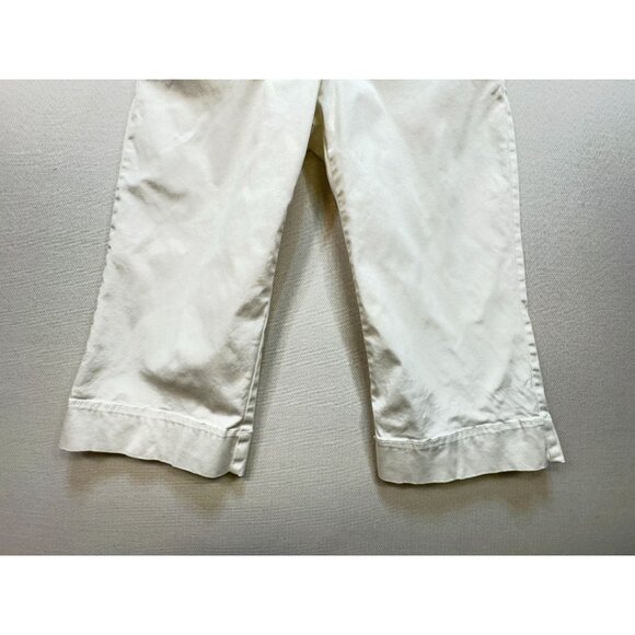 J. Crew Womens Chino Capri Pants Size 8 White Favorite Fit Stretch Casual Pocket - Picture 6 of 13